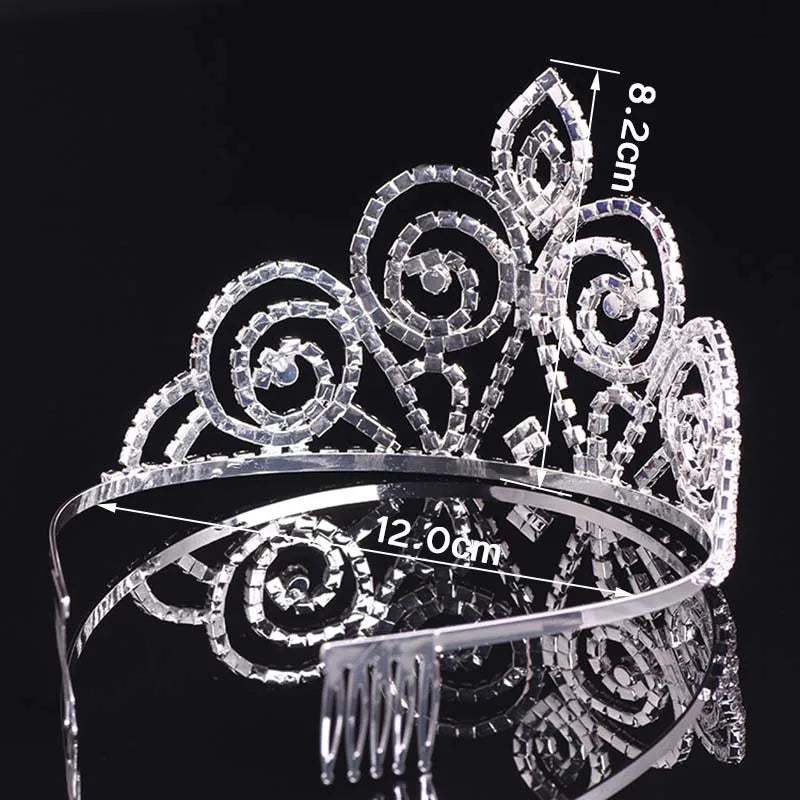 Bride Tiara Crown Large Headdress Princess Diadem Wedding Crown Pageant Head ornaments Hair Jewelry Accessories