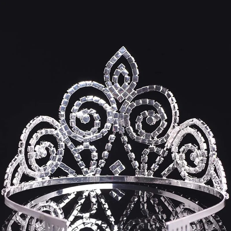 Bride Tiara Crown Large Headdress Princess Diadem Wedding Crown Pageant Head ornaments Hair Jewelry Accessories