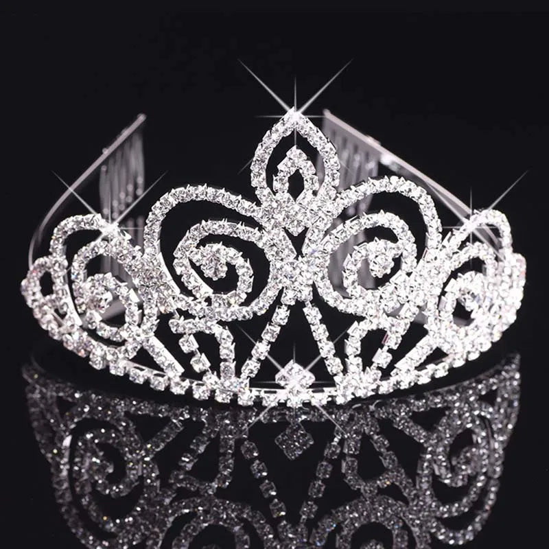 Bride Tiara Crown Large Headdress Princess Diadem Wedding Crown Pageant Head ornaments Hair Jewelry Accessories