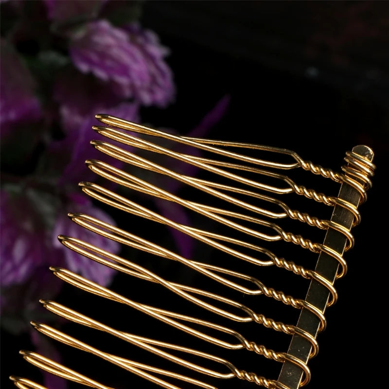 New 20 Teeth Bridal Blank Hair Metal Wedding Veil Side Comb Hair Accessories