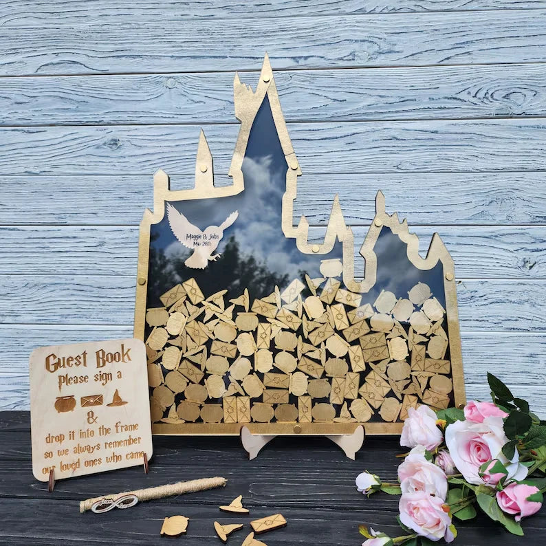 Halloween Wedding Guest Book Alternative, Guest Book, Custom Fairy Drop Box Guest Book,