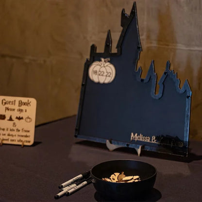 Halloween Wedding Guest Book Alternative, Guest Book, Custom Fairy Drop Box Guest Book,