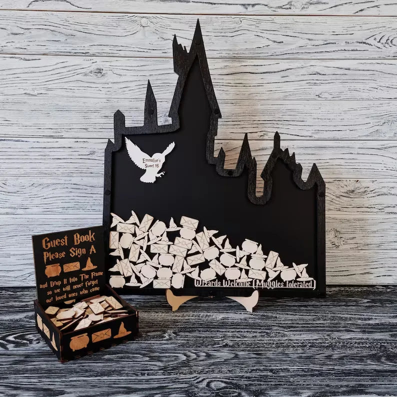 Halloween Wedding Guest Book Alternative, Guest Book, Custom Fairy Drop Box Guest Book,