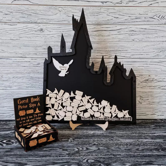 Halloween Wedding Guest Book Alternative, Guest Book, Custom Fairy Drop Box Guest Book,