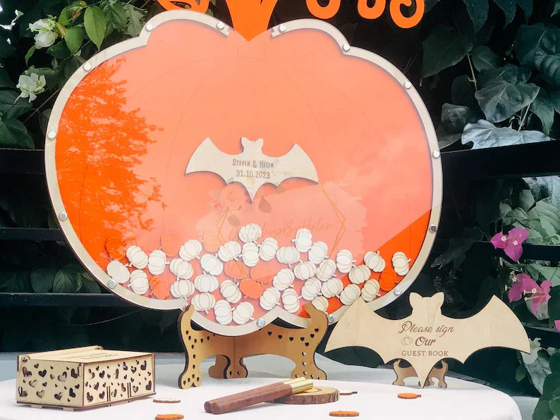 Halloween Wedding Guest Book Alternative, Guest Book, Custom Fairy Drop Box Guest Book,