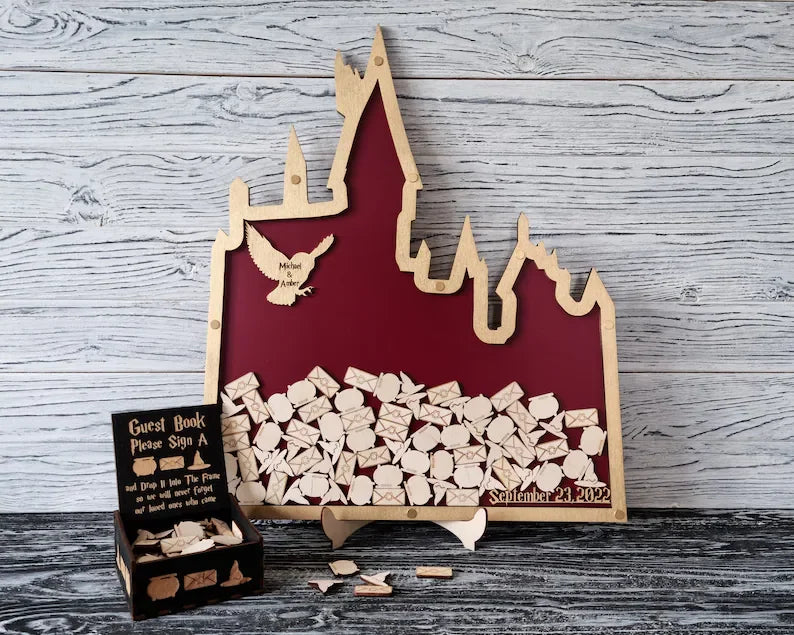 Halloween Wedding Guest Book Alternative, Guest Book, Custom Fairy Drop Box Guest Book,