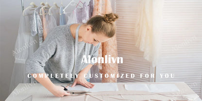 Alonlivn Customize Made Beaded Pearls A-line Wedding Gowns Off Shoulder Boat Neck Appliques Bride Gowns