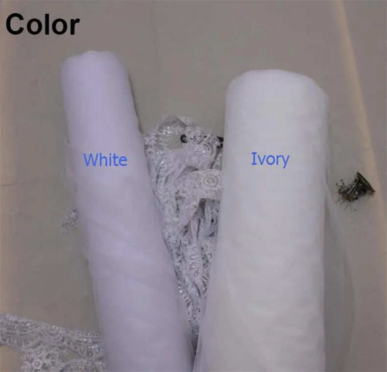 Real Image Bridal Veils With Bow 0.8m Vestido De Noiva Longo Wedding Veil Ivory White Veil With Free Comb