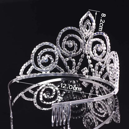 Bride Tiara Crown Large Headdress Princess Diadem Wedding Crown Pageant Head ornaments Hair Jewelry Accessories