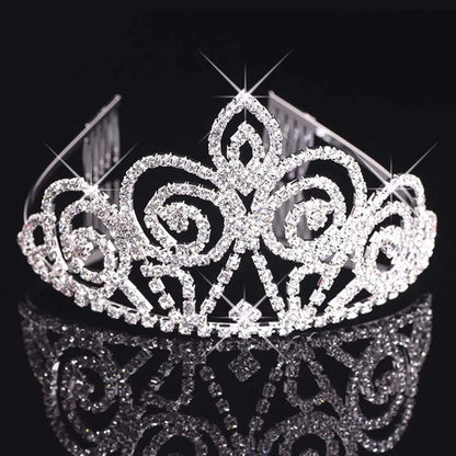 Bride Tiara Crown Large Headdress Princess Diadem Wedding Crown Pageant Head ornaments Hair Jewelry Accessories