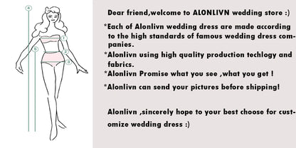 Alonlivn Customize Made Beaded Pearls A-line Wedding Gowns Off Shoulder Boat Neck Appliques Bride Gowns