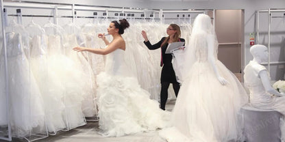 Alonlivn Customize Made Beaded Pearls A-line Wedding Gowns Off Shoulder Boat Neck Appliques Bride Gowns