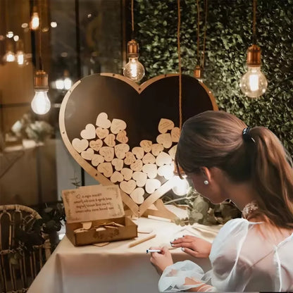 Wedding Ceremony Decor Wood Guest Book Alternative Bridal Shower Guest Book Sign Wedding Table Decor Personalized Wedding Gift