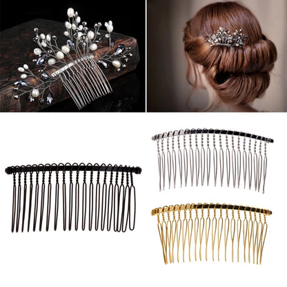 New 20 Teeth Bridal Blank Hair Metal Wedding Veil Side Comb Hair Accessories