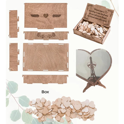 Wedding Ceremony Decor Wood Guest Book Alternative Bridal Shower Guest Book Sign Wedding Table Decor Personalized Wedding Gift