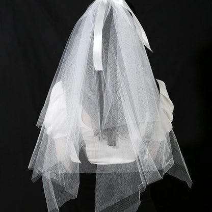 1pcs Bridal Veils Headscarf Ivory White Veil Wedding Birthday Party Decoration Bridal Shower Engagement Dinner Hair Accessories