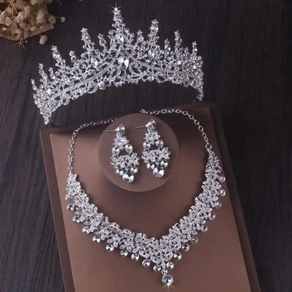 Bride Crown Set  rhinestone Sweet Birthday