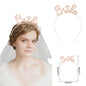 White Short Bridal Wedding Veil Wedding Decorations Bride To Be Sash Bachelorette Party Girl Hen Partys Decor Hair Accessories