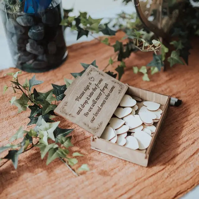 Wedding Ceremony Decor Wood Guest Book Alternative Bridal Shower Guest Book Sign Wedding Table Decor Personalized Wedding Gift