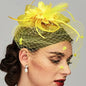 Bride Headwear hat Veil Wedding Hair Accessories Flowers Feather Mesh Veil Face Cover Multi Colors Korea Japan Black White