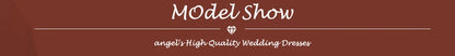 ANGEL Elegant A-Line Wedding Dresses Women Customized Lace Long Sleeve V-Neck Split Bridal Gowns Sweep Train Vestidos De Novia