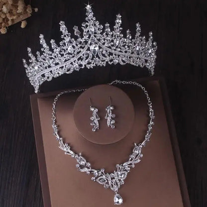 Bride Crown Set  rhinestone Sweet Birthday