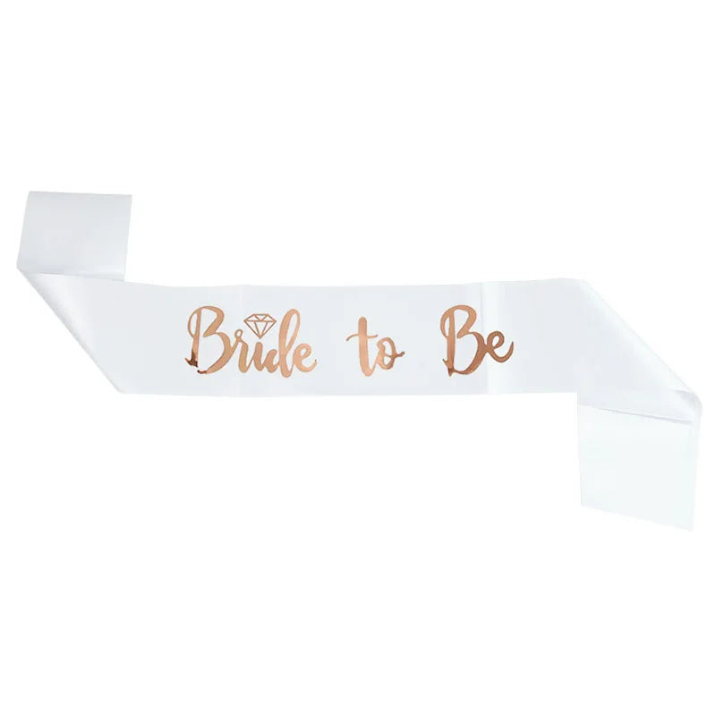 White Short Bridal Wedding Veil Wedding Decorations Bride To Be Sash Bachelorette Party Girl Hen Partys Decor Hair Accessories