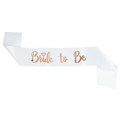 White Short Bridal Wedding Veil Wedding Decorations Bride To Be Sash Bachelorette Party Girl Hen Partys Decor Hair Accessories