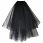 Wedding Bridal Head Veils Black Vintage Double-Layer Gauze Mesh Lace Veil Women's Girls Party Headwear Accessories Photos Props