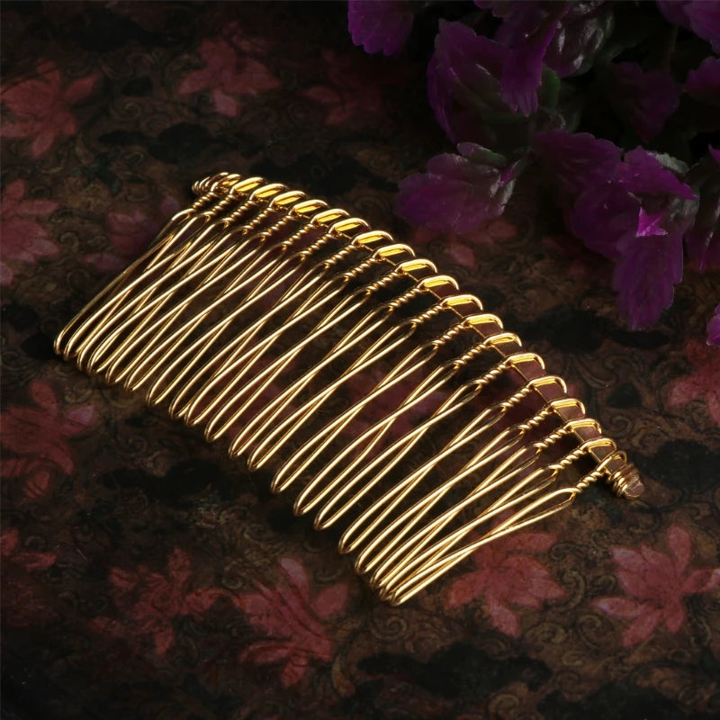 New 20 Teeth Bridal Blank Hair Metal Wedding Veil Side Comb Hair Accessories
