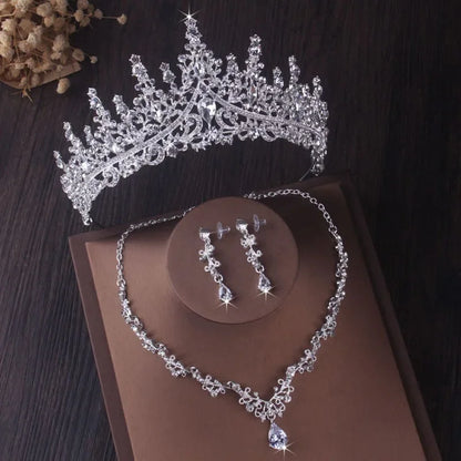 Bride Crown Set  rhinestone Sweet Birthday