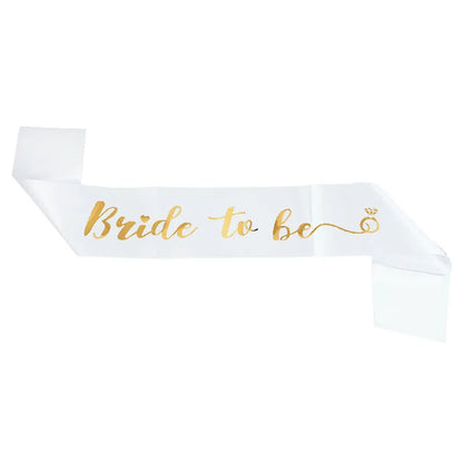 White Short Bridal Wedding Veil Wedding Decorations Bride To Be Sash Bachelorette Party Girl Hen Partys Decor Hair Accessories